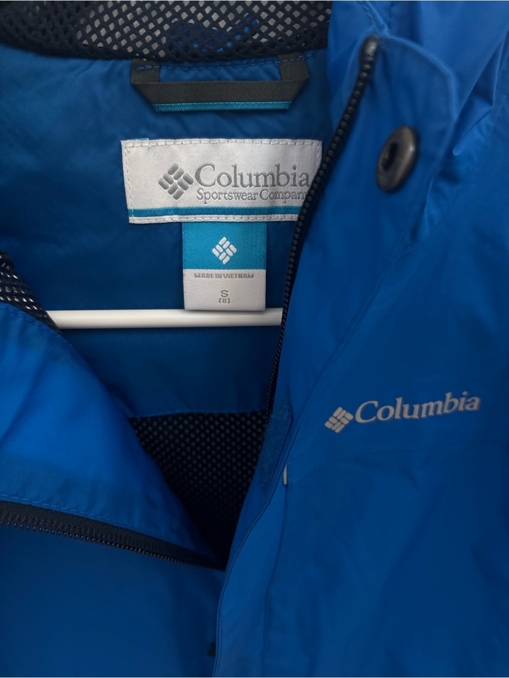 Columbia Bright Blue Waterproof Jacket with Logo